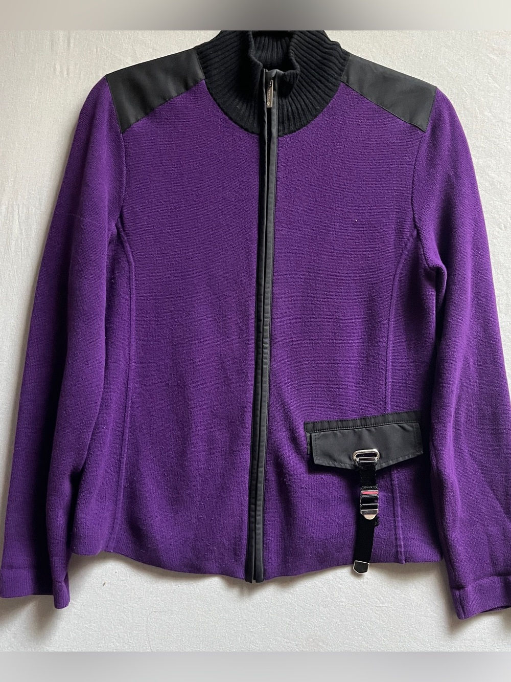 Lauren Active Ralph Lauren Purple Knit Zip-Front Cardigan Jacket S